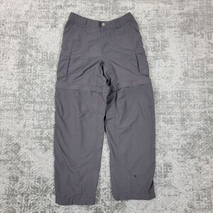REI Pants Womens 8P Gray Straight Convertible Nylon Stretch Hiking Outdoors